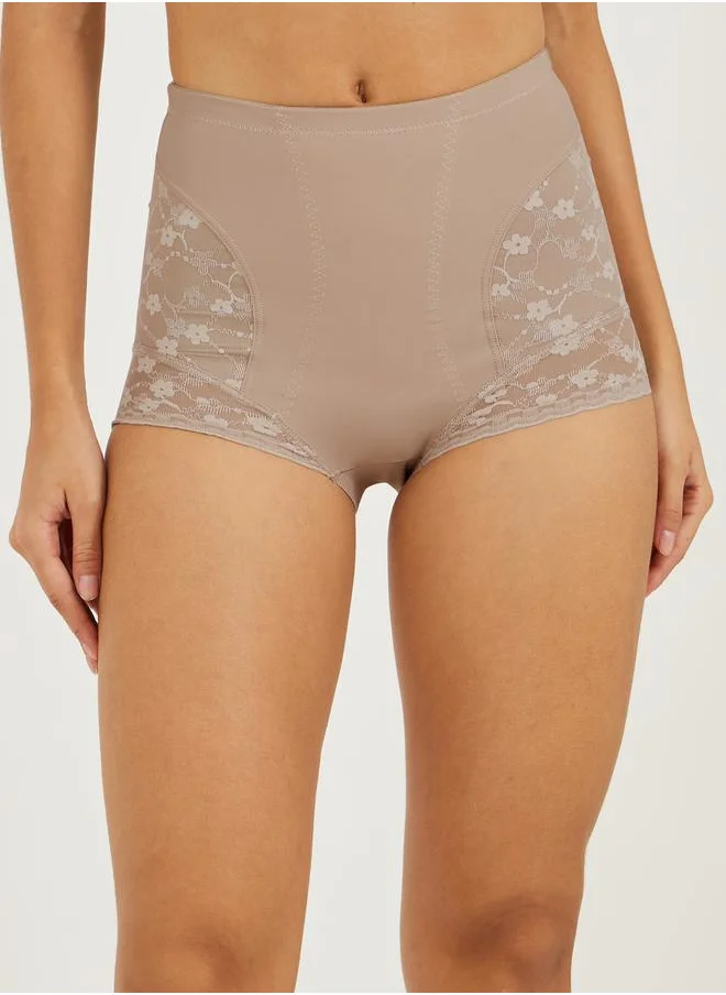 ستايلي Floral Lace Trim Insert Shaping Brief