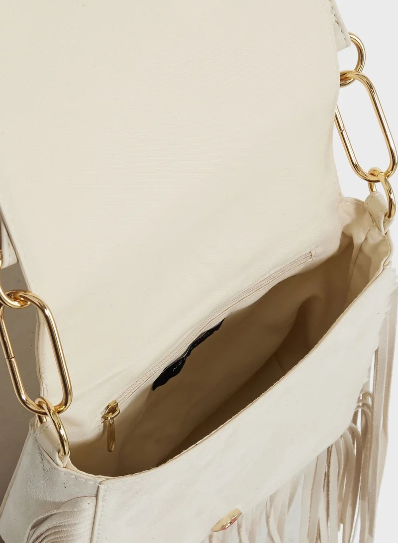 NEW LOOK Small Fringe Messenger Crossbody