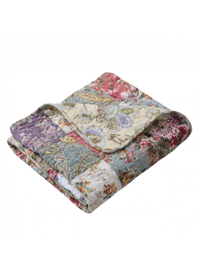 Greenland Home Blooming Prairie Quilted Patchwork Throw - Image 1