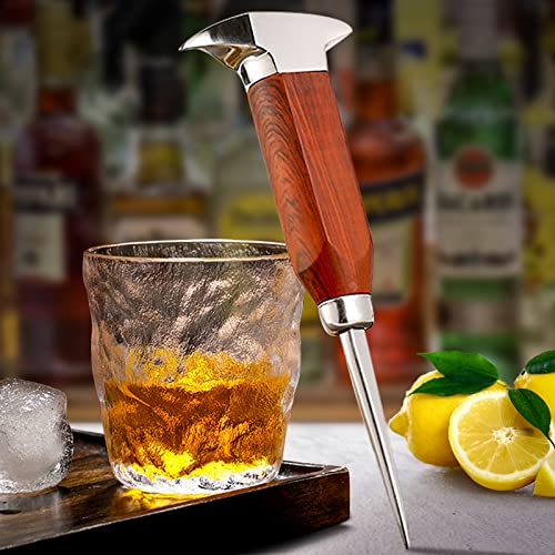LINALL Ice Pick - 17cm / 7" Stainless Steel Ice Chipper with Wood Handle, Japanese Style Ice Crusher ideal for Bars, Bartender. Best Carving Tool (7 inch) - Image 5