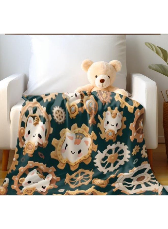 general Baby and children's cartoon flannel thin blanket (warm and comfortable, suitable for sleep, game use) 70cm*100cm - Image 2