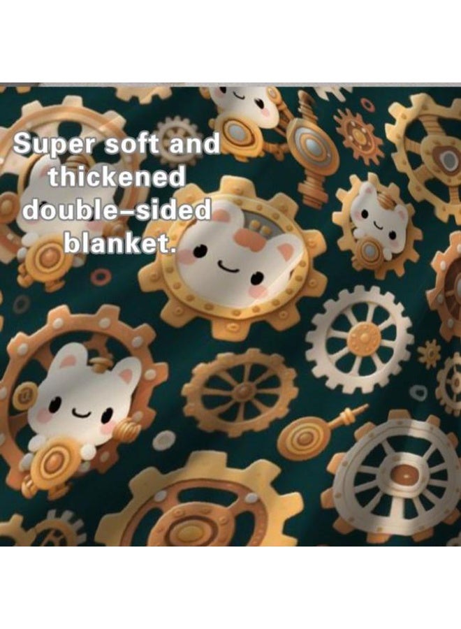 general Baby and children's cartoon flannel thin blanket (warm and comfortable, suitable for sleep, game use) 70cm*100cm - Image 1