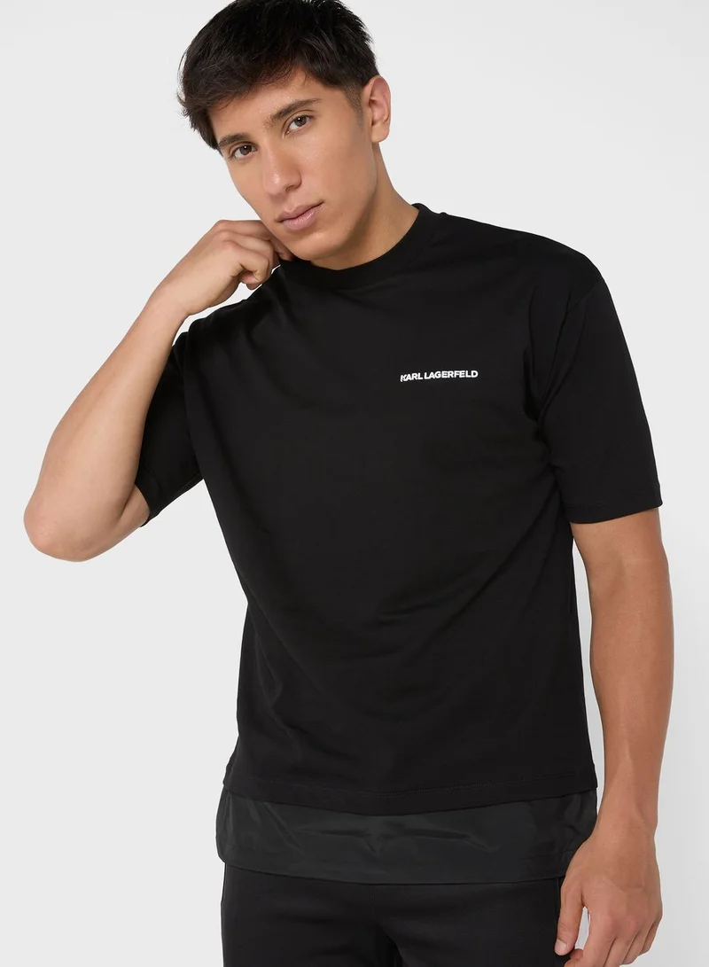 Karl Lagerfeld Logo Crew Neck T-Shirt