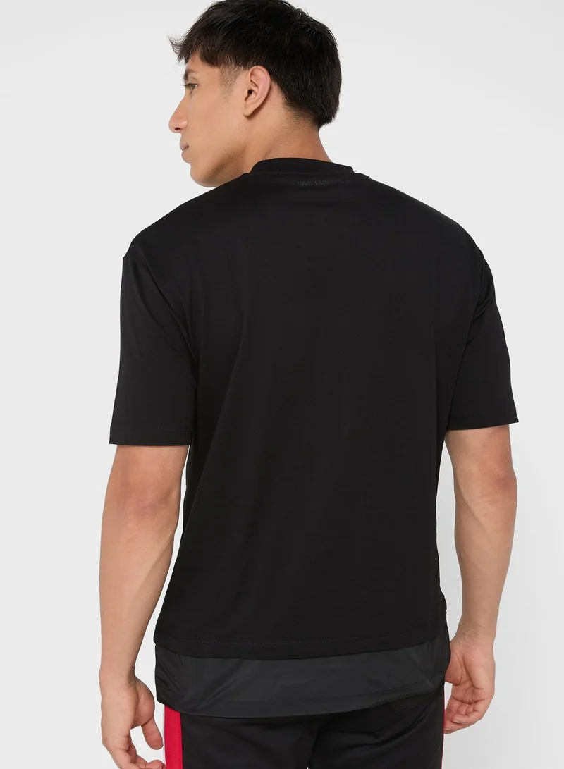 Karl Lagerfeld Logo Crew Neck T-Shirt