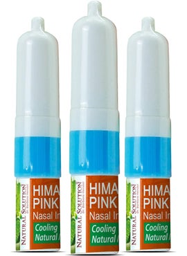Natural Solution Natural Solution Salt Nasal Inhaler, Aromatherapy with Organic Mint Oil, Congestion, Refreshing and Relaxing Sinus Pressure Relief, 0.068oz | Pack of 3 