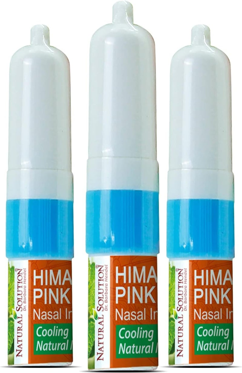 Natural Solution Salt Nasal Inhaler, Aromatherapy with Organic Mint Oil, Congestion, Refreshing and Relaxing Sinus Pressure Relief, 0.068oz | Pack of 3