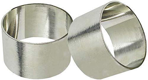 SKAVIJ Handmade Twisted Pipe Napkin Rings Holders Decor Dinner Party Wedding Thanksgiving Christmas Gathering (Silver 50pcs) - Image 5