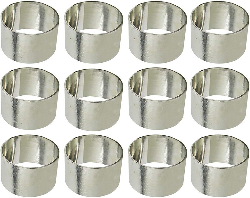 SKAVIJ Handmade Twisted Pipe Napkin Rings Holders Decor Dinner Party Wedding Thanksgiving Christmas Gathering (Silver 50pcs) - Image 4