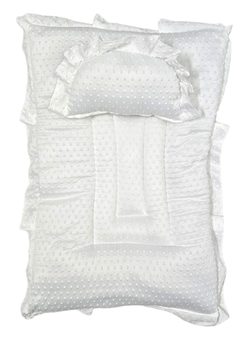 BABYCARA Baby Bed with Thick Mattress Pillow for Newborn Babies 80x55cm  - Image 3