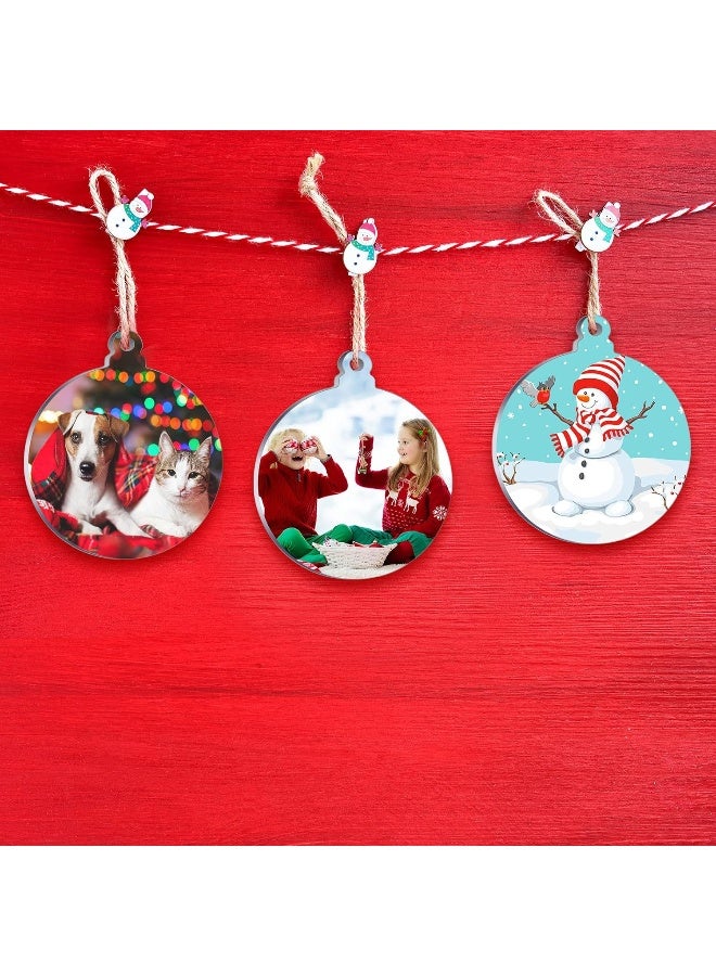 TPGP 3 Inch Acrylic Blanks Ornament Acrylic Keychain Blanks Clear Ornaments Clear Discs For Christmas Crafts  - Image 5