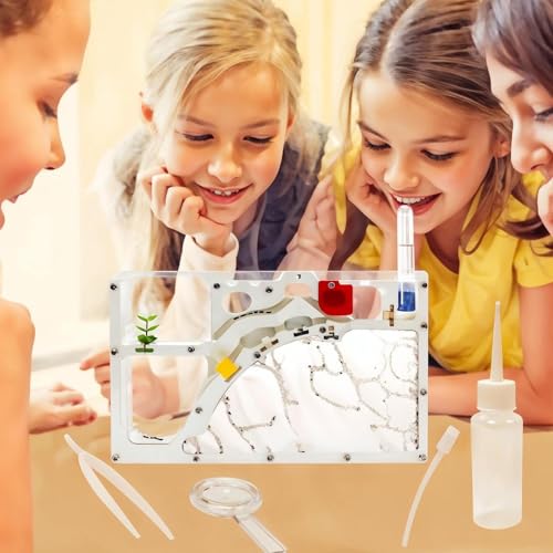 EXBEPE Sand Ant Farm Castle Ant Colony Ecosystem Science Educational Gift Live Ant Habitat to Study Insect Behavior - Image 3