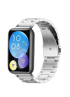 Watch Metal Band for Huawei Fit 2, Huawei Watch Fit 2 Adjustable Stainless Steel Bracelet Compatible with Huawei Watch Fit 2 Silver  - Image 2