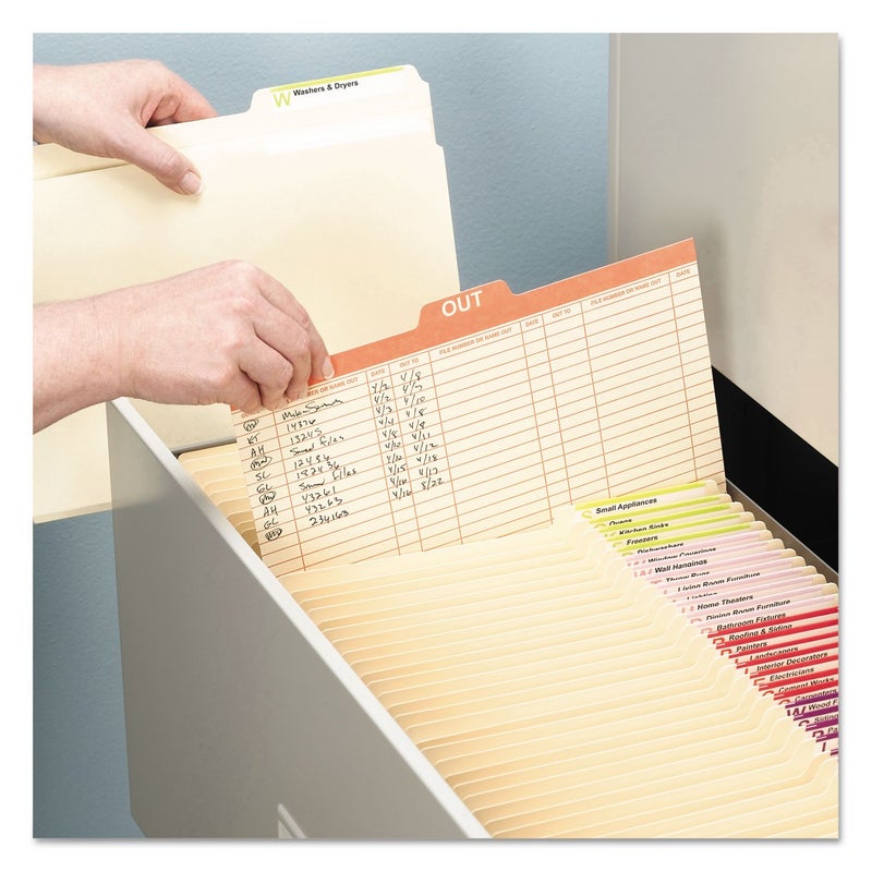 Smead Out Guide Printed Forma Style, 1/5-Cut Tab Center Position, Guide Height, Letter Size, Manila, 100 per Box (51910) - Image 2