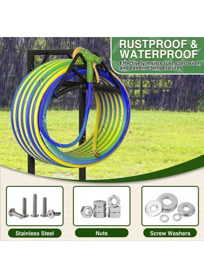 Qatsrin New Garden Hose Holder, Super Stable Freestanding Water Hose Holder Stand Holds 160-feet Hose, Detachable Hose Storage Reels Hanger Rack for Outside Yard Lawn Farm - Image 5