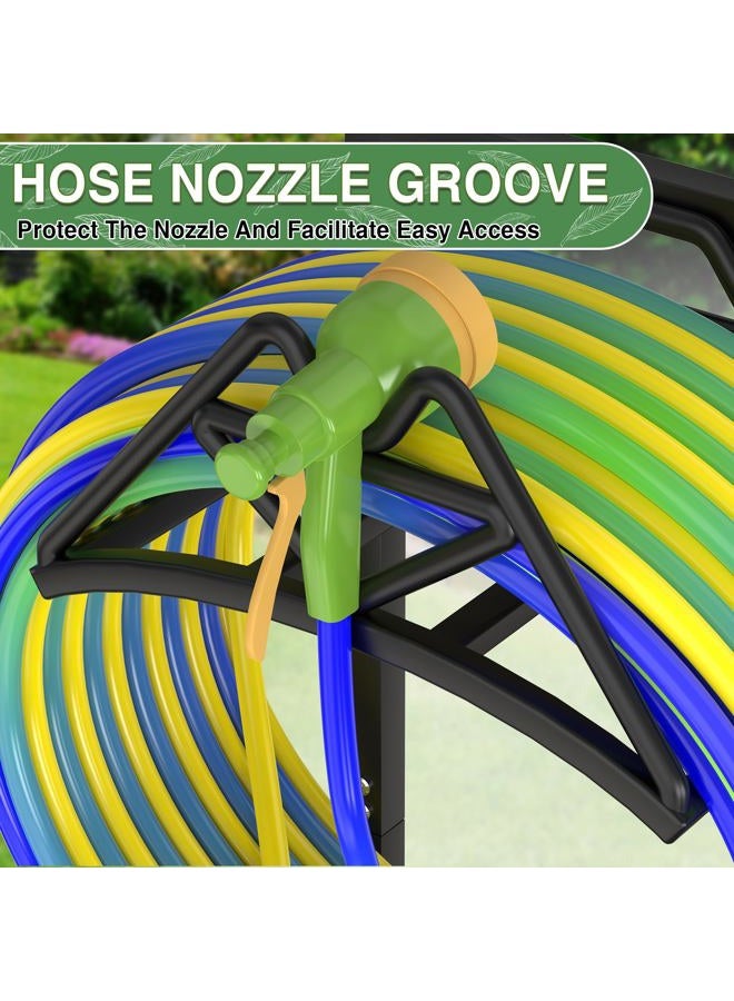 Qatsrin New Garden Hose Holder, Super Stable Freestanding Water Hose Holder Stand Holds 160-feet Hose, Detachable Hose Storage Reels Hanger Rack for Outside Yard Lawn Farm - Image 4