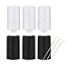 simthread All Purpose Thread Polyester 3 White 3 Black 400 Yards Each with 16 Needles for Hand Sewing and Thread for Quilting Piecing Sewing Machines - Image 2