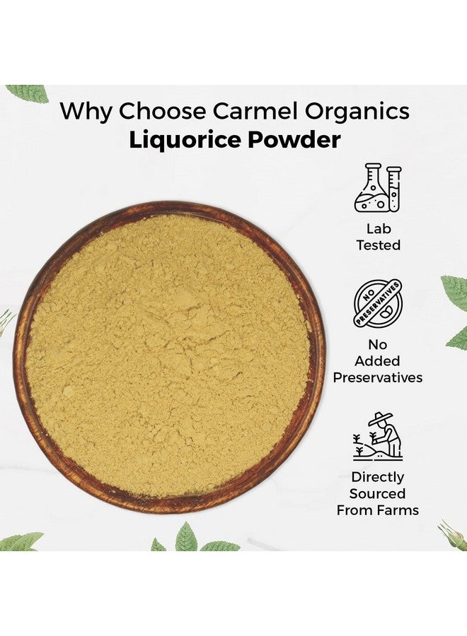 CARMEL ORGANICS CARMEL ORGANICS Liquorice/Mulethi Root Powder (340 Grams) | Yashtimadhu Powder For Health, Skin and Hair Care | Natural | Edible | Atimadhuram Podi/Athimadhura Hittu  - Image 4