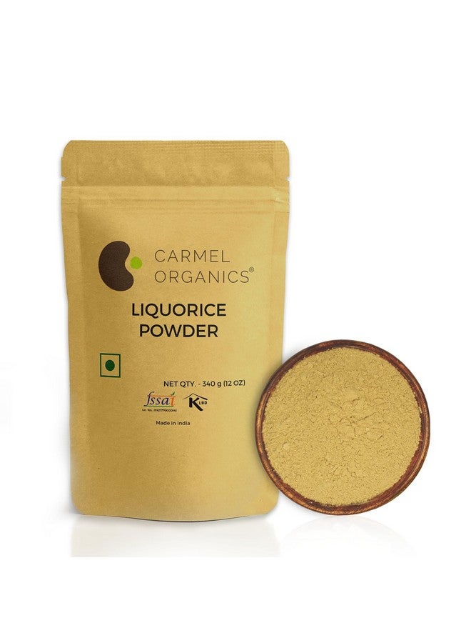 CARMEL ORGANICS CARMEL ORGANICS Liquorice/Mulethi Root Powder (340 Grams) | Yashtimadhu Powder For Health, Skin and Hair Care | Natural | Edible | Atimadhuram Podi/Athimadhura Hittu  - Image 1