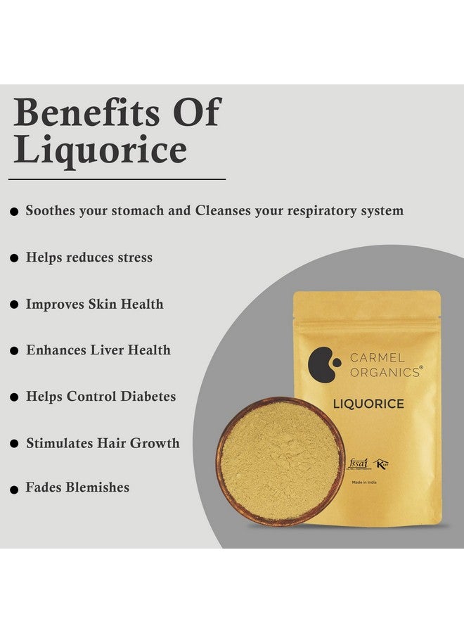 CARMEL ORGANICS CARMEL ORGANICS Liquorice/Mulethi Root Powder (340 Grams) | Yashtimadhu Powder For Health, Skin and Hair Care | Natural | Edible | Atimadhuram Podi/Athimadhura Hittu  - Image 3