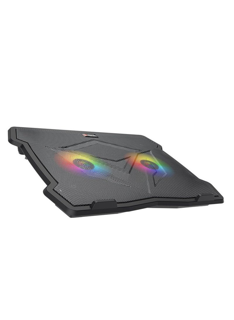 Generic CP2020 Laptop Cooling Pad - 9-14 Inch - 2 Fans with LED Lights - USB Interface - Height Adjustable - black  - Image 5