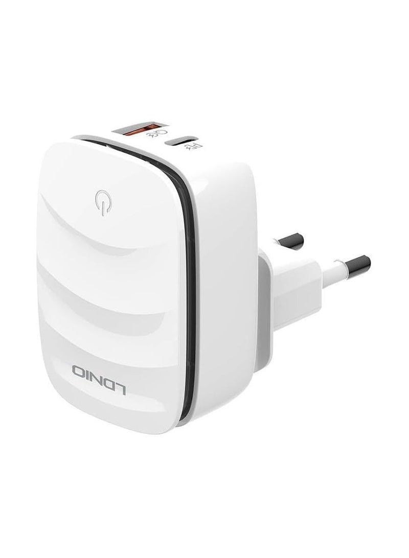 LDNIO LDNIO A2425C Type-C Fast Charger/Wall Charger/Travel Charger PD+QC LED Lamp & Fast Charger US/EU/UK Hot Sale Wholesale Portable Charger. - Image 1