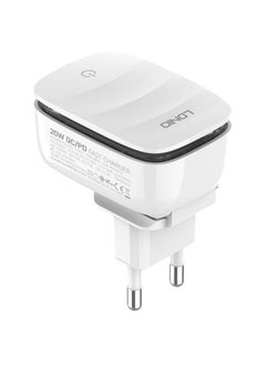 إل دينو LDNIO A2425C Type-C شاحن سريع/شاحن حائط/شاحن سفر PD + QC LED مصباح وشاحن سريع الولايات المتحدة/الاتحاد الأوروبي/المملكة المتحدة رائجة البيع بالجملة شاحن محمول.  - Image 4