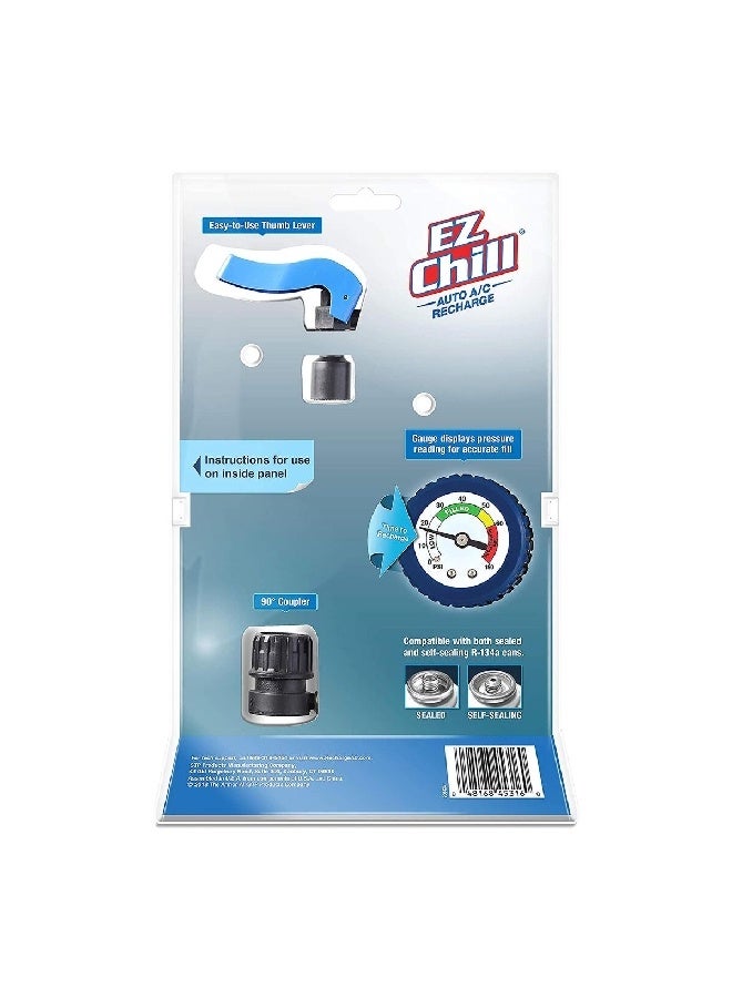 Generic Ez Chill Lightweight Easy To Use Ac Gauge And Hose Blue R-134A  - Image 1