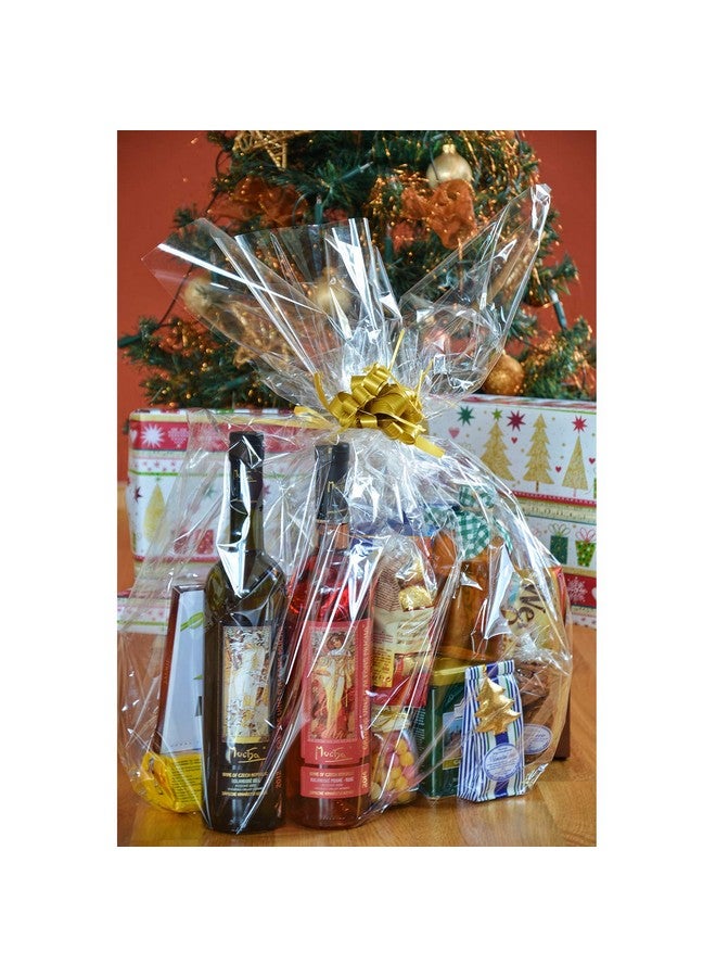 موريباك أكياس التشيلو/السيلوفان الكبيرة مقاس 30 × 40 بوصة أكياس سلة شفافة Opp غلاف سيلوفان بلاستيكي لتغليف سلال الهدايا 10 قطع - Image 3