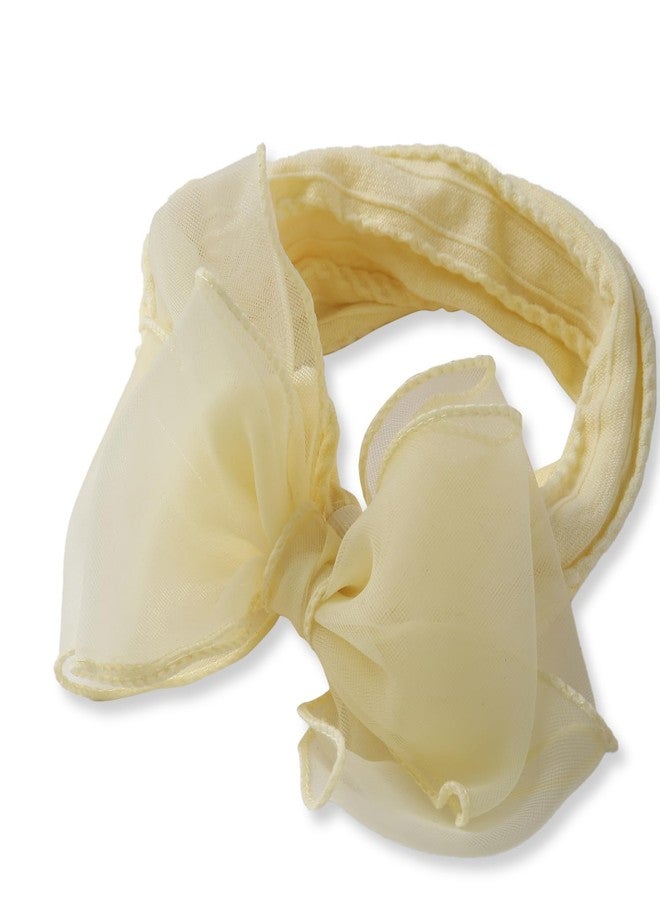 Arendelle Pure Cotton Headband with Double Layered Yellow Bow for Babies (0-2 Years) [AHA391] - Image 3
