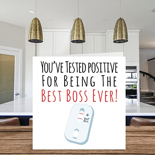 Stuff4 Funny Birthday Cards for Boss - Positive Best Boss Ever - Joke Happy Birthday Card for Manager from Coworker, Boss Birthday Gifts, 5.7 x 5.7 Inch Friendship Greeting Cards Gift for Manager - Image 3