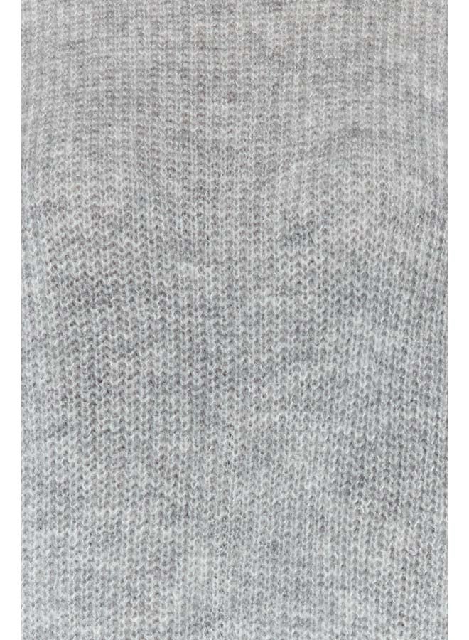 trendyol Light Gray Wide Fit Soft Textured Basic Knitwear Sweater TWOAW20FV0142  - Image 4