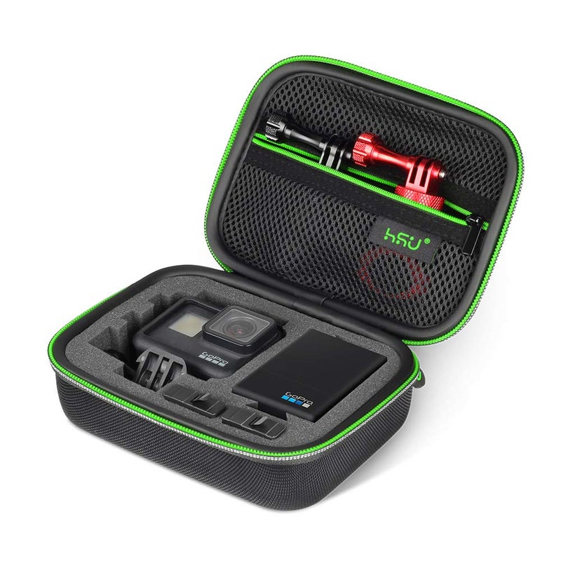 HSU Carrying Case for GoPro Hero 13/12/11/10/9/8/7/6/5 Black and Accessories, Protective Security Bag, Storage Solution for Adventurers-Upgraded Interior Foam - Image 1