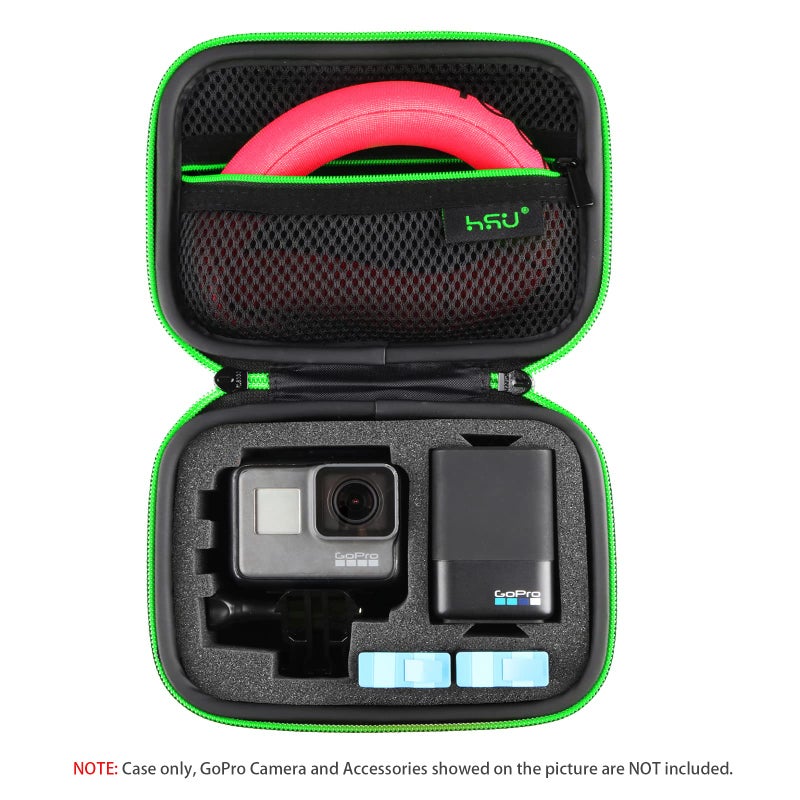 HSU Carrying Case for GoPro Hero 13/12/11/10/9/8/7/6/5 Black and Accessories, Protective Security Bag, Storage Solution for Adventurers-Upgraded Interior Foam - Image 4