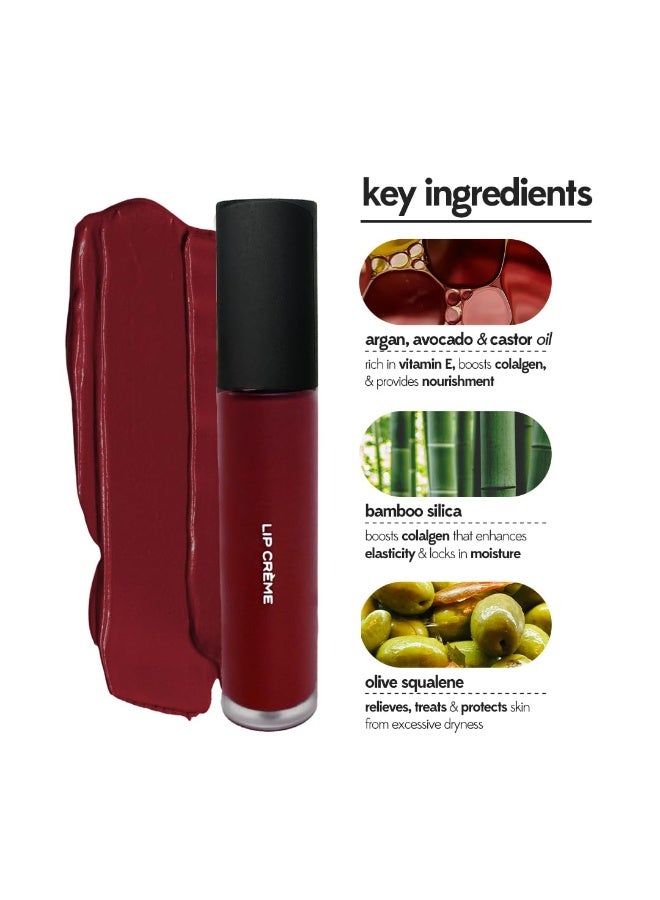 Ruby's Organics Liquid Lipstick, Smooth Cream Texture- Weightless, Highly Pigmented, Soft Velvet Finish, Long Lasting Rich Color, Non-Drying, All Skin Types, Silicon and Paraben Free-Blackberry, 6.5ml - Image 3