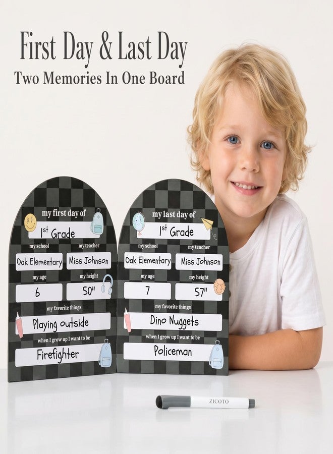 ZICOTO Beautiful First and Last Day of School Board Sign - Modern and Large Back to School Sign for Lasting Memories - Perfect Dry-Erase Photo Prop for Kindergarten - Image 5