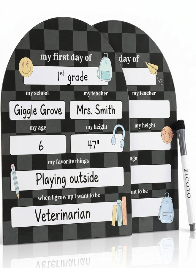 ZICOTO Beautiful First and Last Day of School Board Sign - Modern and Large Back to School Sign for Lasting Memories - Perfect Dry-Erase Photo Prop for Kindergarten - Image 1