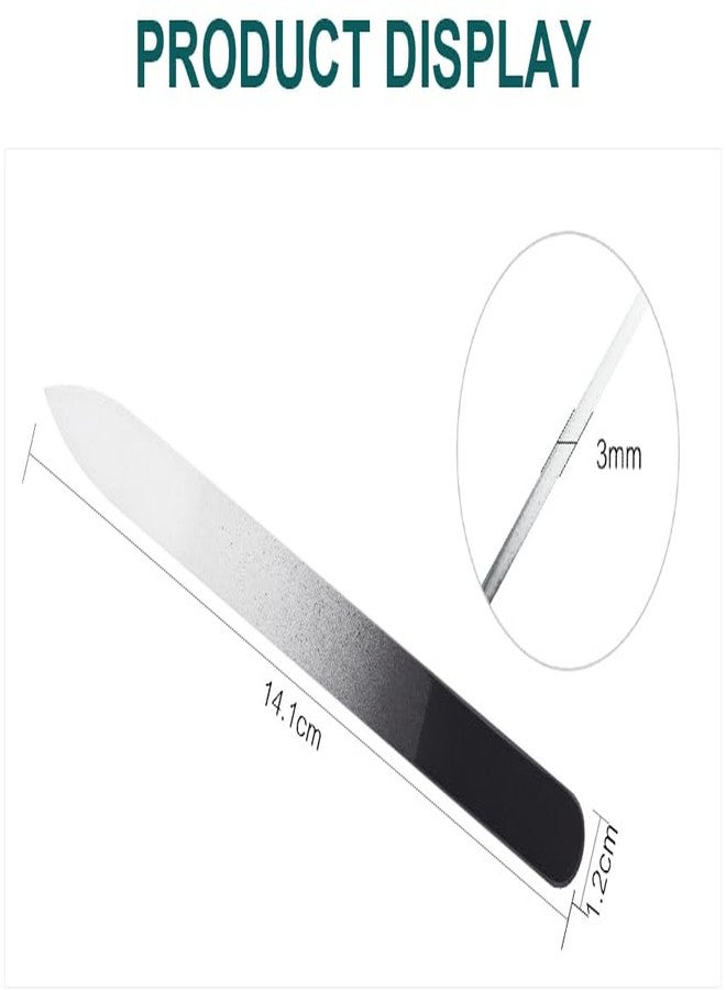 KADS 5 Pack Glass Nail File Crystal Fingernail Files Set Double Sided Finger Nail Files Manicure Nail Care Christmas Thanksgiving Stocking Stuffers Gifts for Women - Image 5