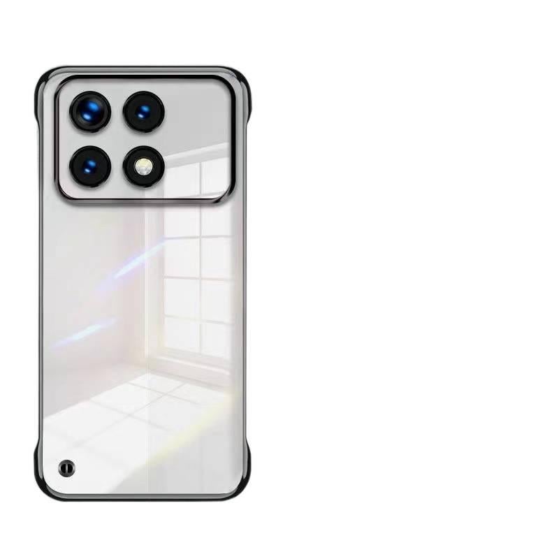 LS غطاء هاتف بPC لـ Redmi Note 14 مع حماية من السقوط وتصميم بدون إطار مع مقاوم للصدمات مع مطلي بالكهرباء باللون بنفسجي باللون الأحمر باللون البنفسجي - Image 2