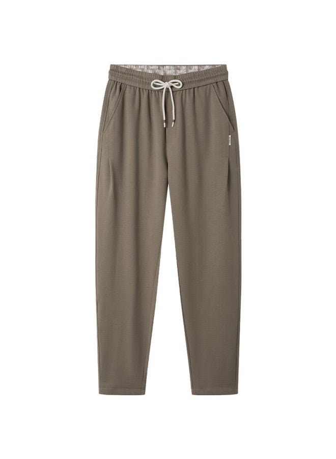 Markless Casual Pants For Men, Autumn And Winter Lyocell Loose Straight-leg Trousers, Men's Long Pants Clb3834m Khaki Color Size 36 - Image 4