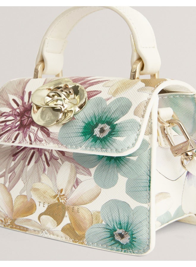 Ted Baker Petal Print Mini Top Handle Rose Detail - Image 3