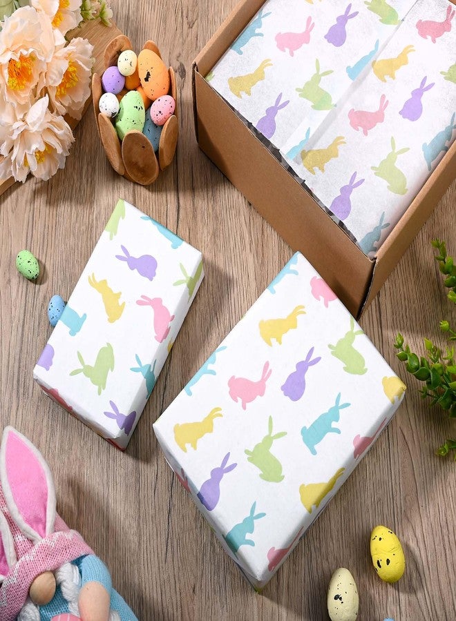 Bolsome 60 Sheets Easter Tissue Paper for Gift Wrapping Pastel Rabbit Bunny Tissue Paper for Gift Bags for Baby Shower Birthday Party Easter Party DIY Craft Supplies, 20 × 14 Inches - Image 3