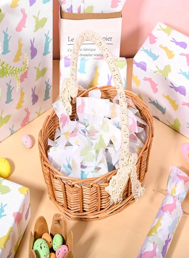 Bolsome 60 Sheets Easter Tissue Paper for Gift Wrapping Pastel Rabbit Bunny Tissue Paper for Gift Bags for Baby Shower Birthday Party Easter Party DIY Craft Supplies, 20 × 14 Inches - Image 4