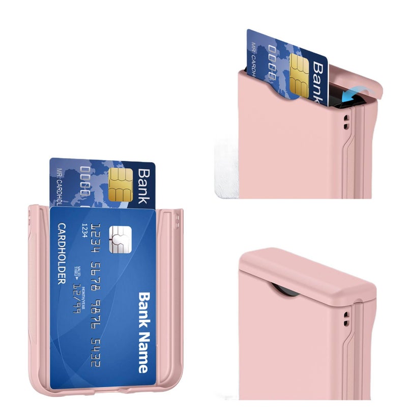غطاء واقي بPC باللون أخضر لـ zflip4/zflip3 مع حامل بطاقات وتغطية كاملة مع ملمس ناعم مع نابض مفصلي سهل التخزين عملي للاستخدام المتكرر للرحلات اليومية - Image 5