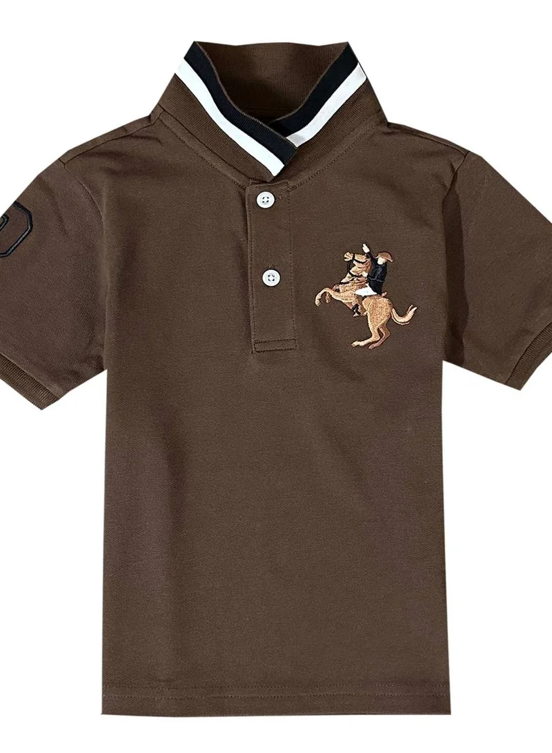 جيوردانو قبعة بولو نابليون للأطفال: بيكيه كلاسيكي، تطريز جريء، راحة طوال اليوم