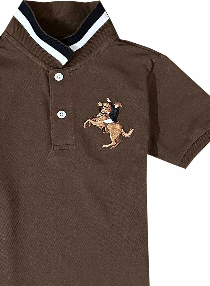 جيوردانو قبعة بولو نابليون للأطفال: بيكيه كلاسيكي، تطريز جريء، راحة طوال اليوم