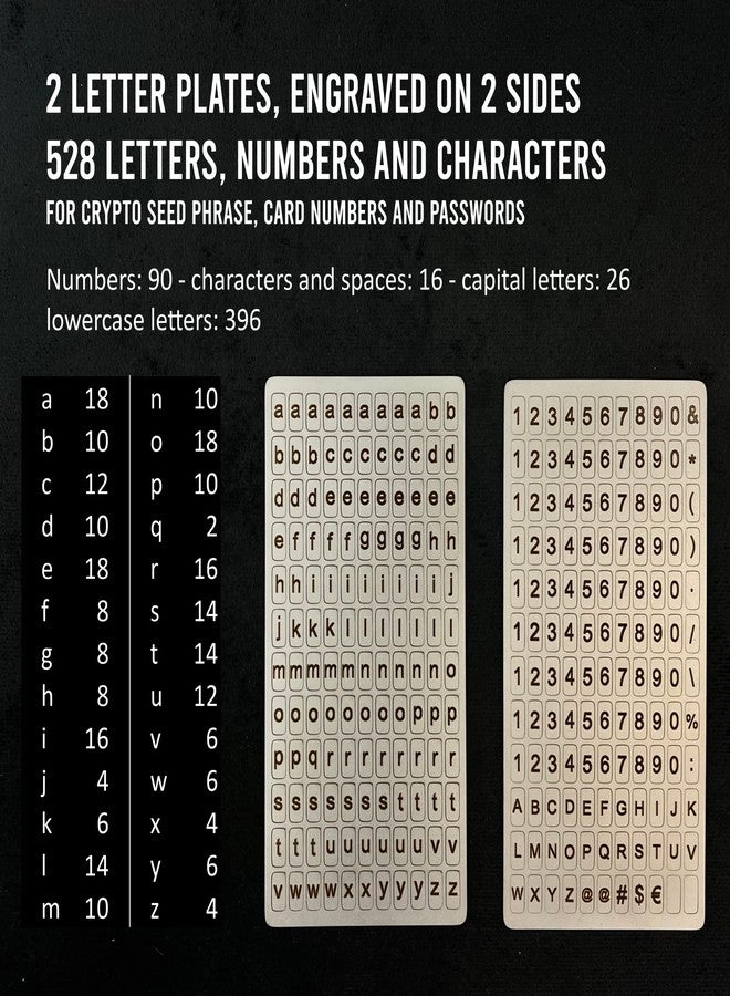 فيلو Vilo - تخزين 24 عبارة بذرة مشفرة، محفظة Crypto Steel، نسخة احتياطية لتخزين البذور المشفرة الباردة من الفولاذ المقاوم للصدأ، متوافقة مع جميع محافظ BIP39، Ledger Nano، Trezor، KeepKey، Coldcard. - Image 4