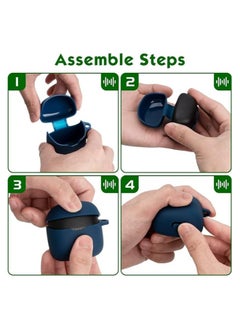 NIBEMINENT Case for JBL Tune Flex, Shockproof Silicone Cover Earphone Pouch With Carabiner (Black)  - Image 3