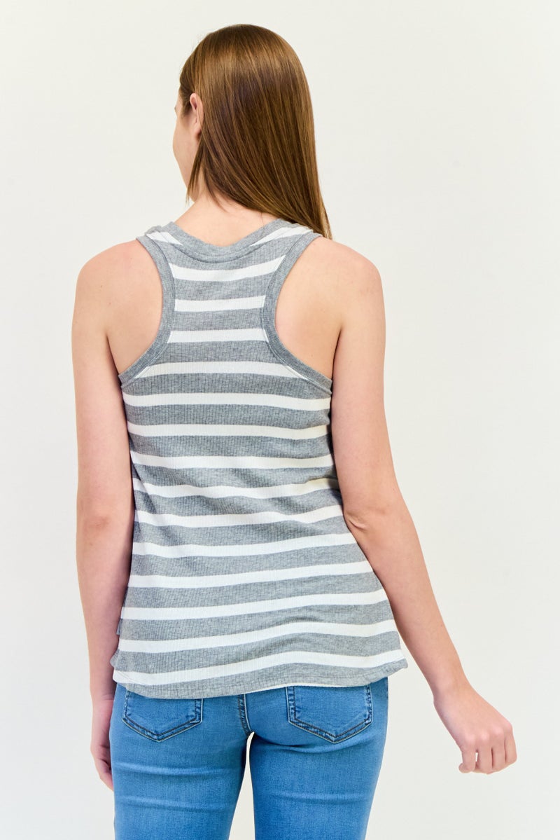 Eddie Bauer Women Scoop Neck Stripe Tank Top, Multicolor - Image 3