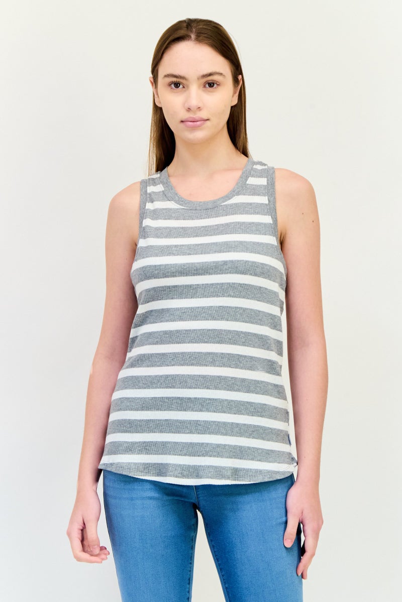 Eddie Bauer Women Scoop Neck Stripe Tank Top, Multicolor - Image 1