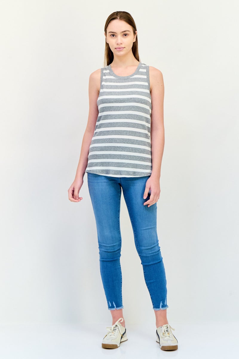 Eddie Bauer Women Scoop Neck Stripe Tank Top, Multicolor - Image 4